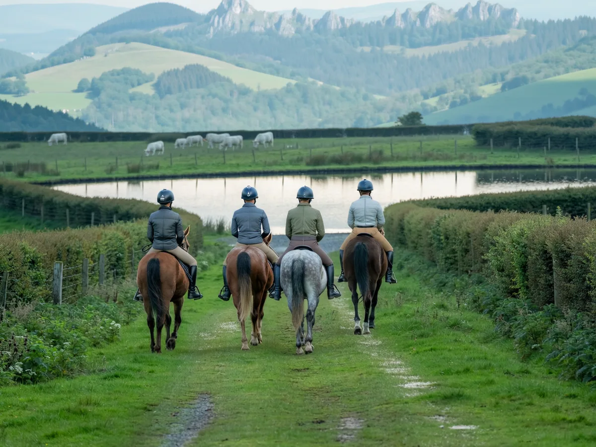 Balade à cheval dans le Rhône, autour de Longessaigne