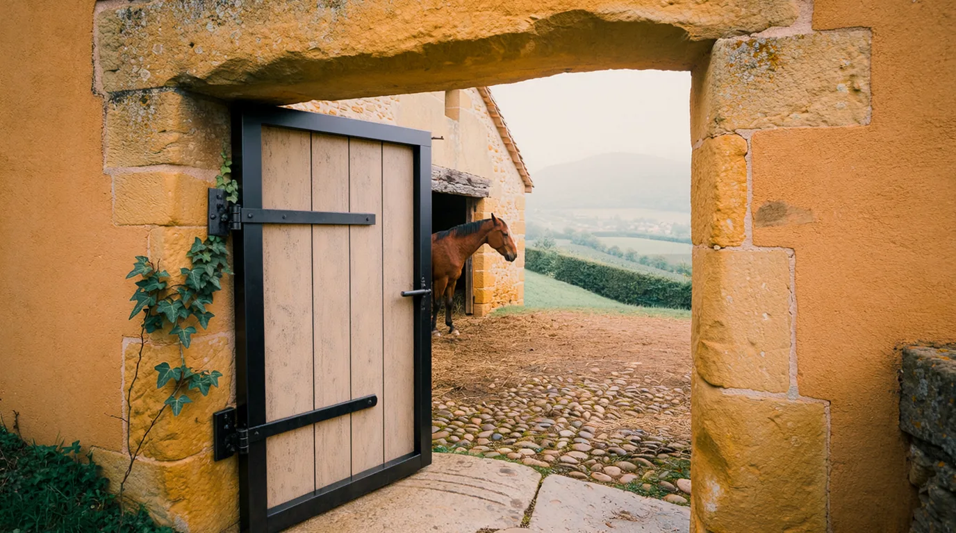 Entrée, Les Écuries Nature Western, centre équestre à Longessaigne